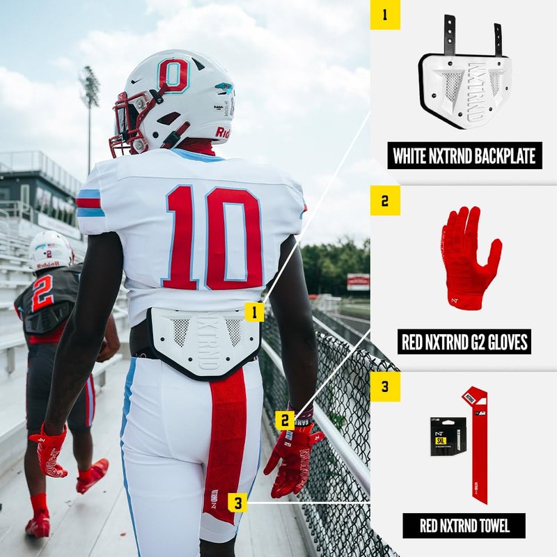 NXT NXTRND Nxtrnd Streamer Football Towel  Thin Sports Towel  Dries Hands & Football Accessories (Red) - Image 5